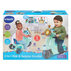 VTech 2-In-1 Ride & Balance Scooter Teal Battery Operated