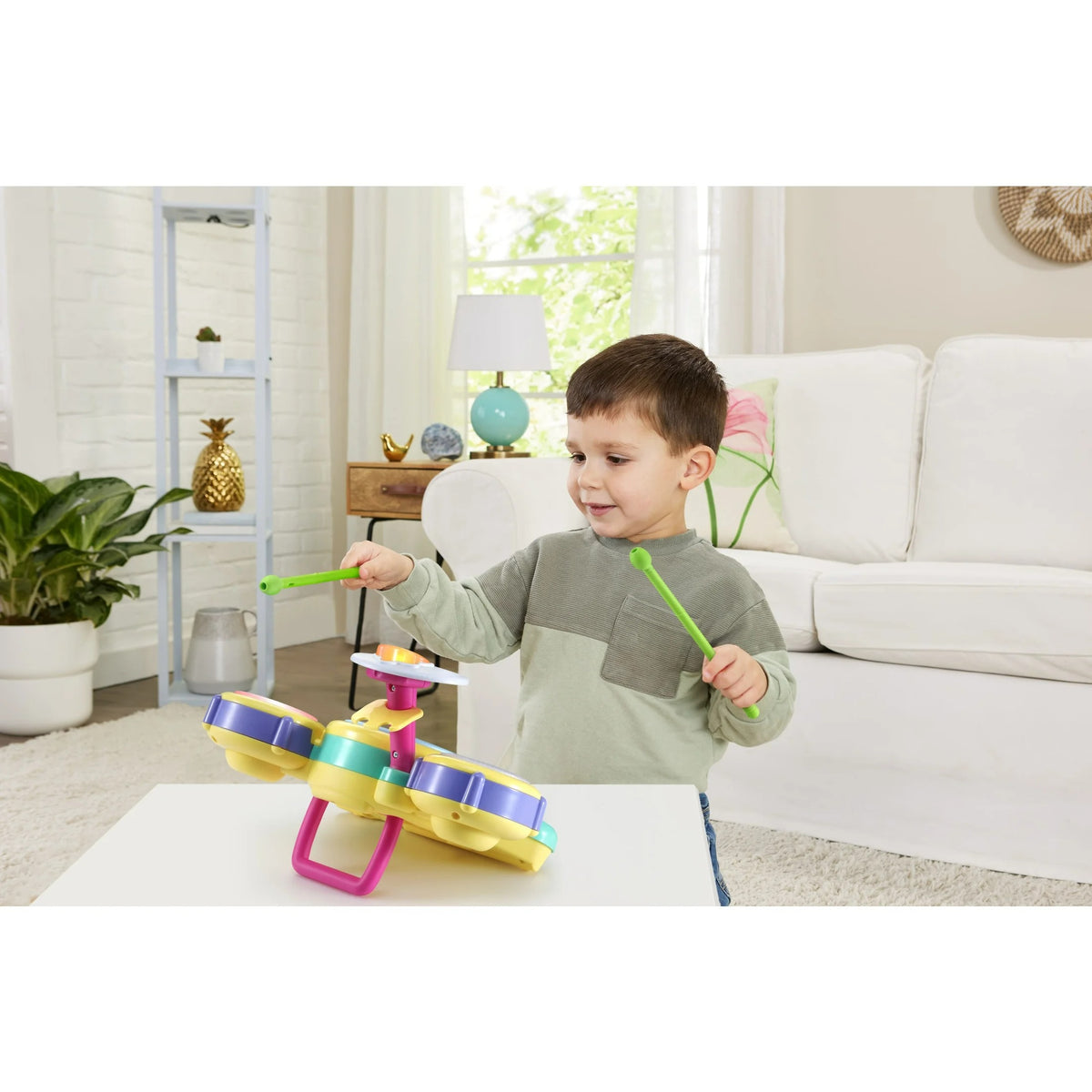 VTech Bluey Hooray Drum Set Battery-Operated Musical Drum Toy for Kids
