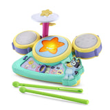 VTech Bluey Hooray Drum Set Battery-Operated Musical Drum Toy for Kids