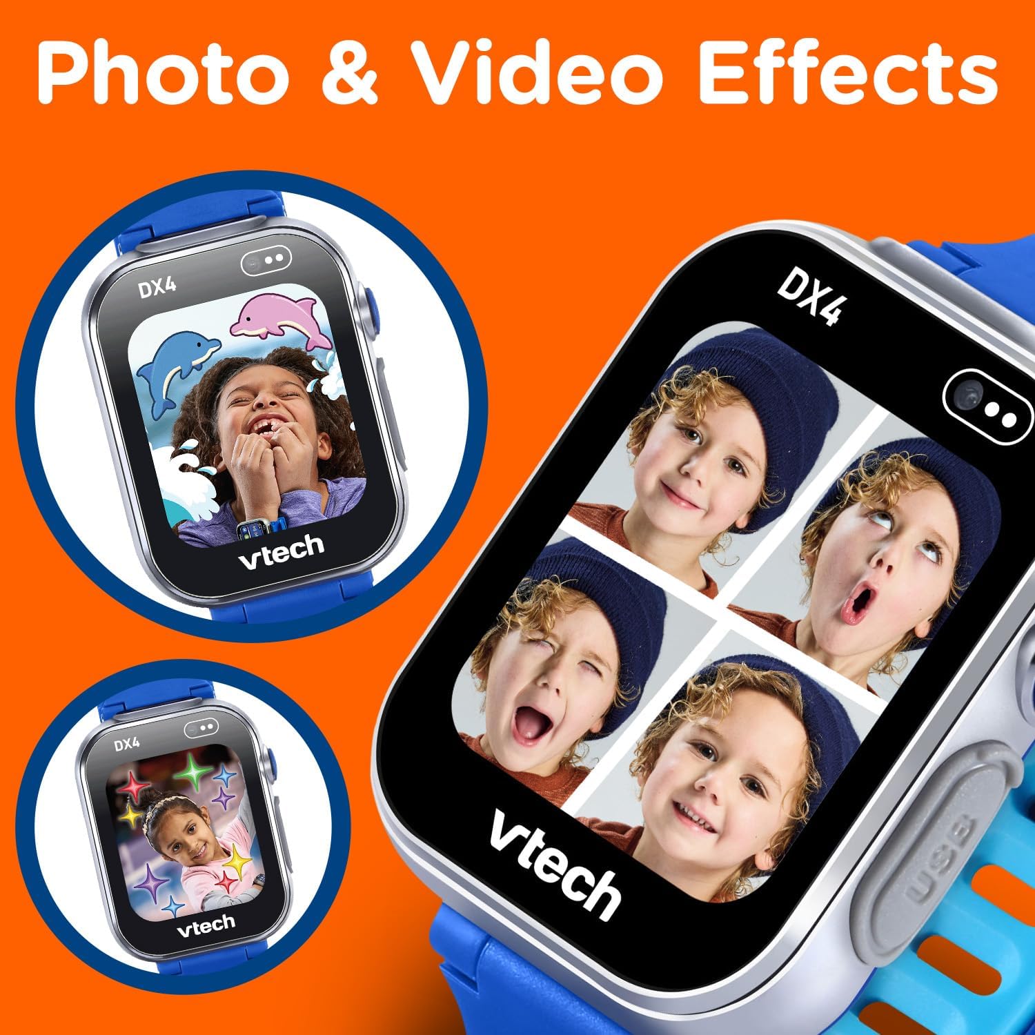 Vtech Kidizoom Smart Watch Dx4 Blue Battery Operated