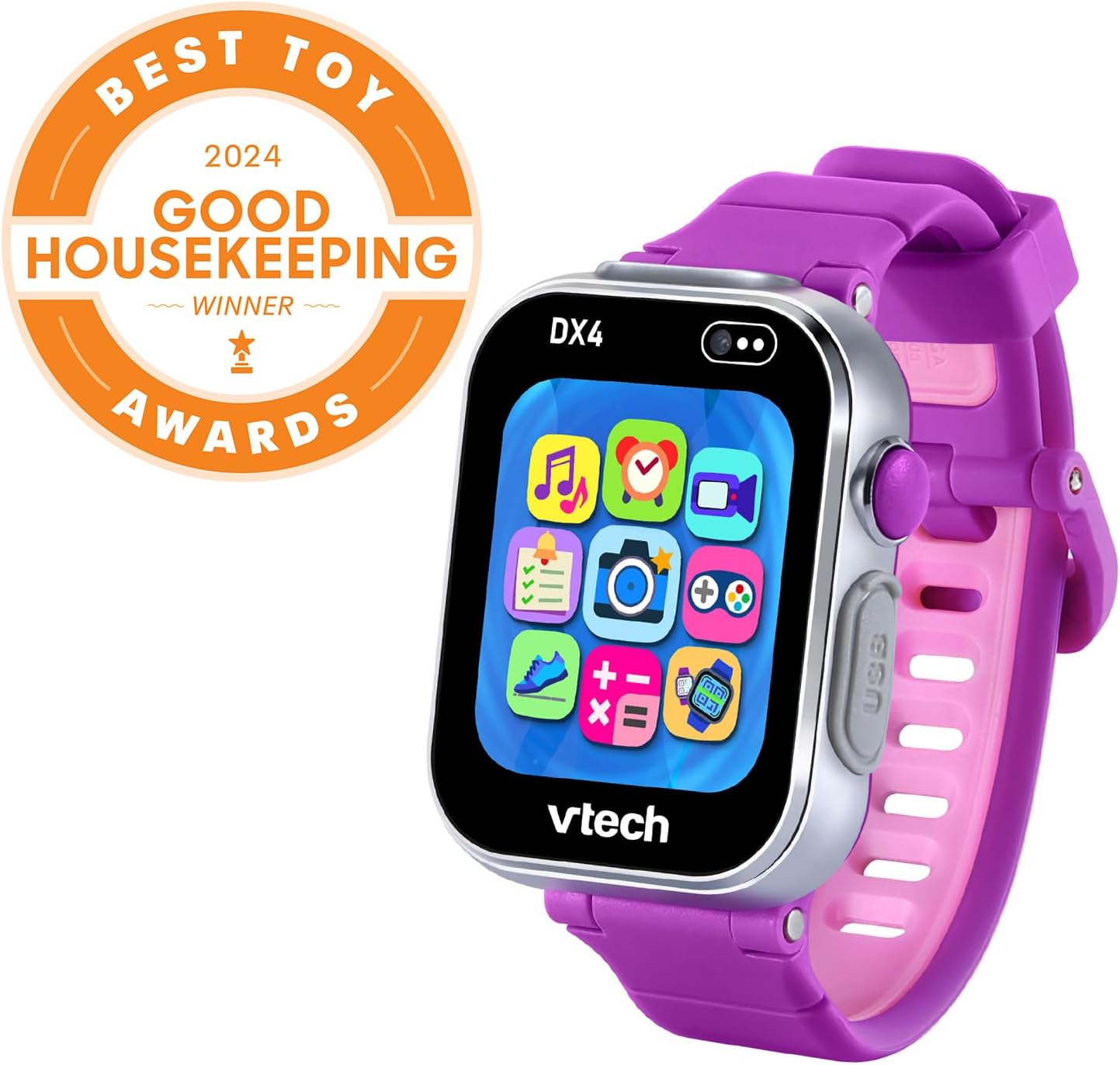 Vtech Kidizoom Smart Watch Dx4 Purple Battery Operated