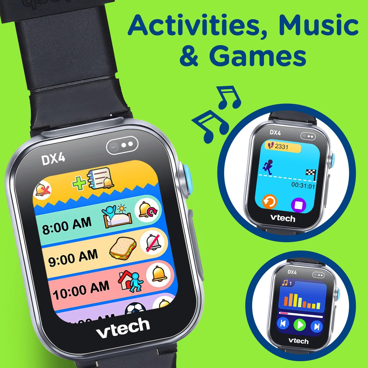 Vtech Kidizoom Smart Watch Dx4 Black Battery Operated