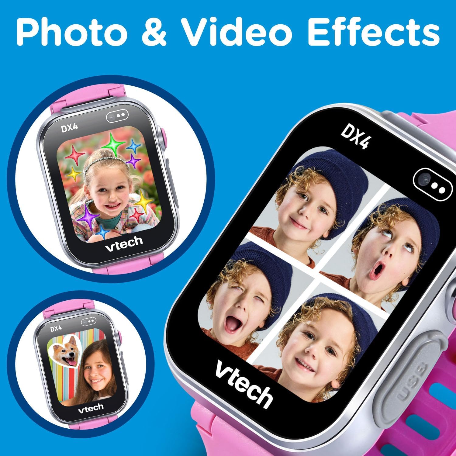 Vtech Kidizoom Smart Watch Dx4 Pink Battery Operated