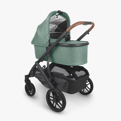 UPPAbaby Vista V2 Stroller Gwen Green Mélange Carbon Frame Saddle Leather