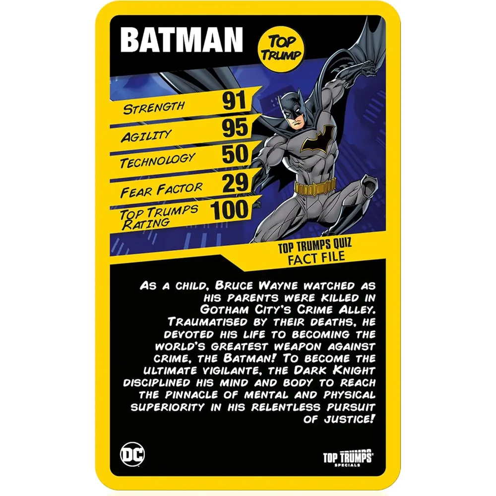 Toptrumps Batman Card
