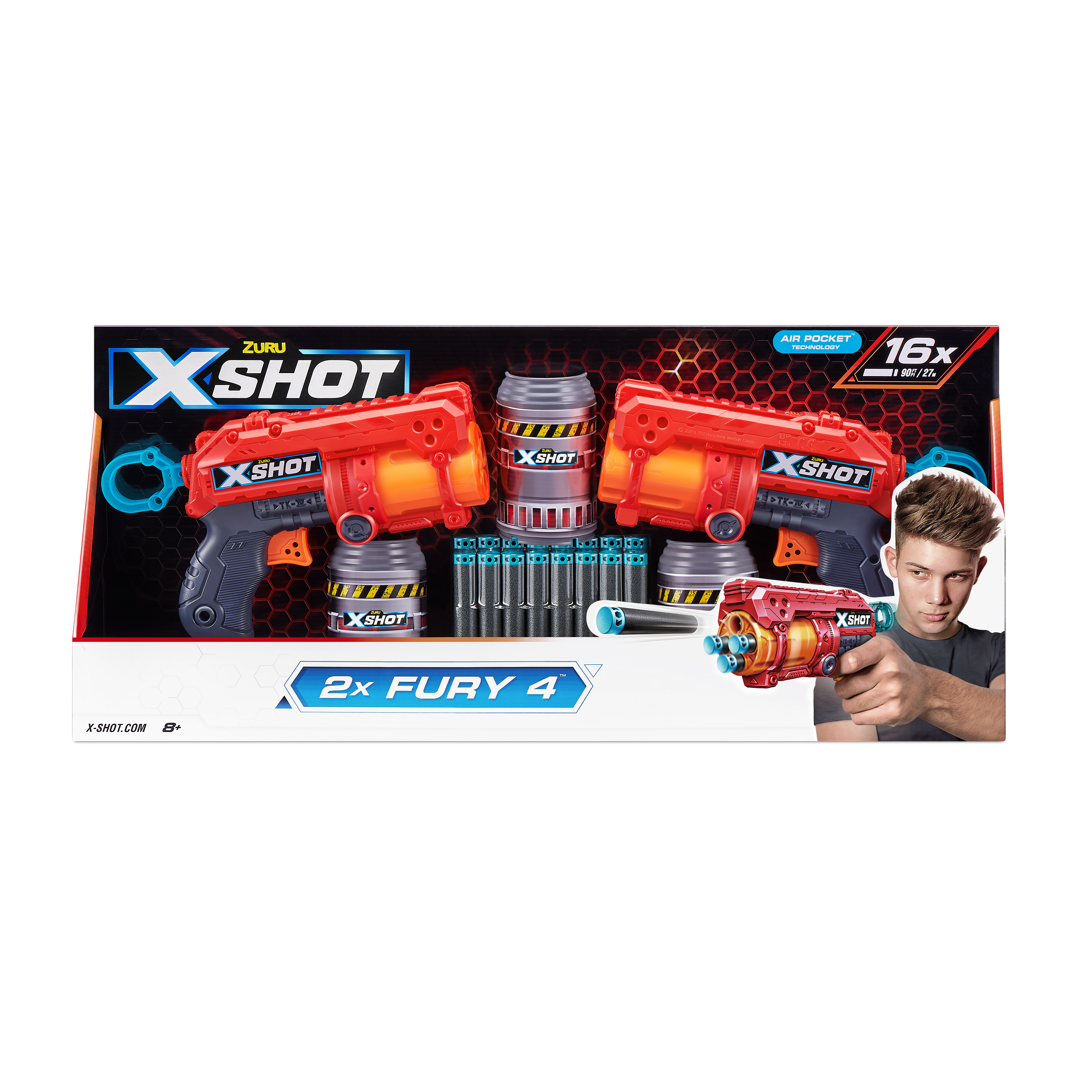 X-Shot Excel Fury 4 Blasted Combo 2-pack
