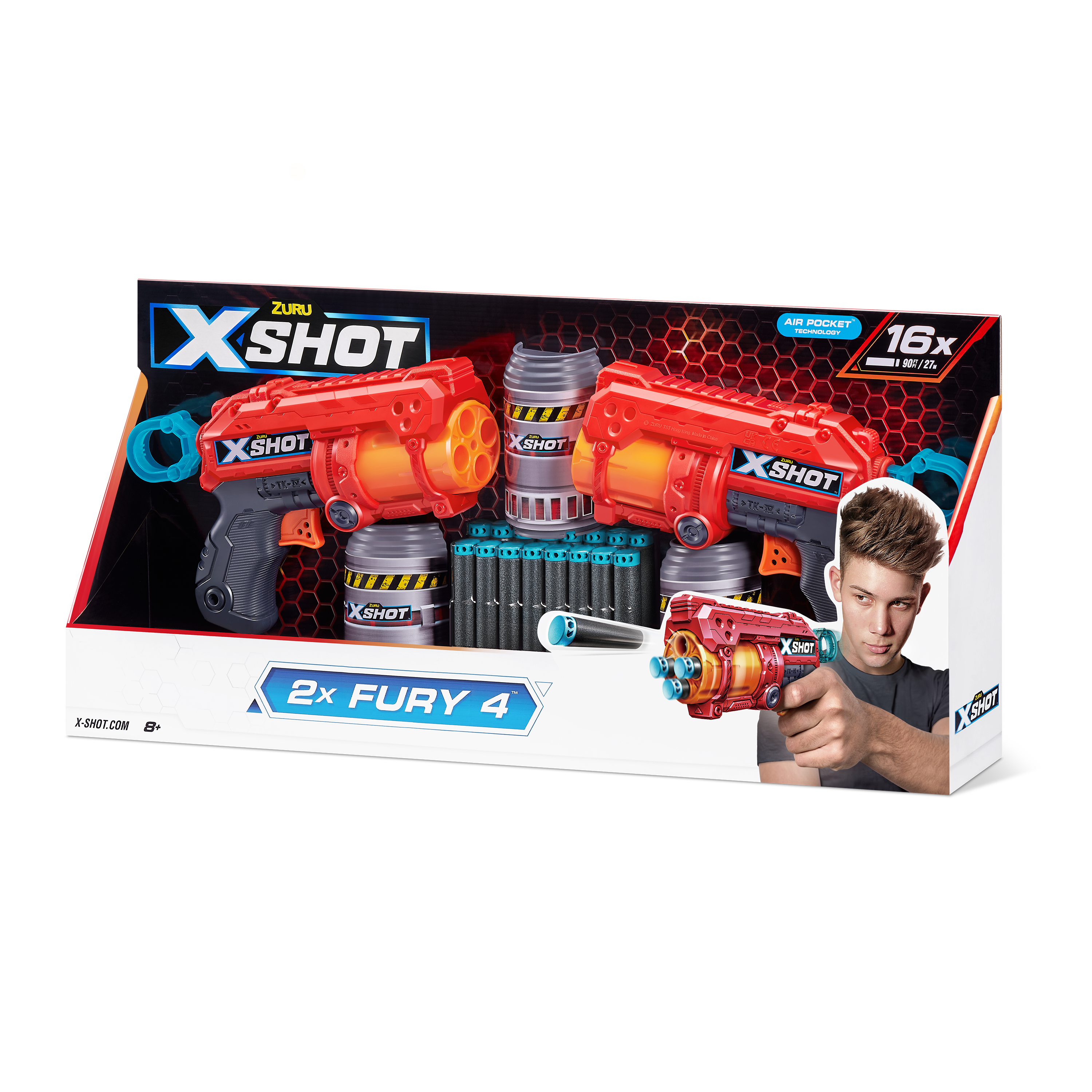 X-Shot Excel Fury 4 Blasted Combo 2-pack