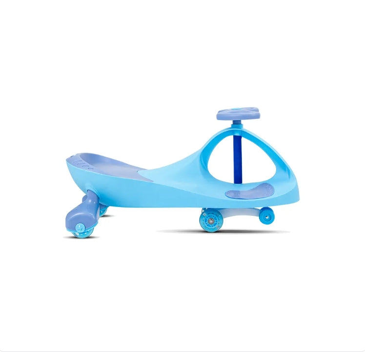 Ziggy Swing Car Blue  Kids Ride-On Car with LED Wheels