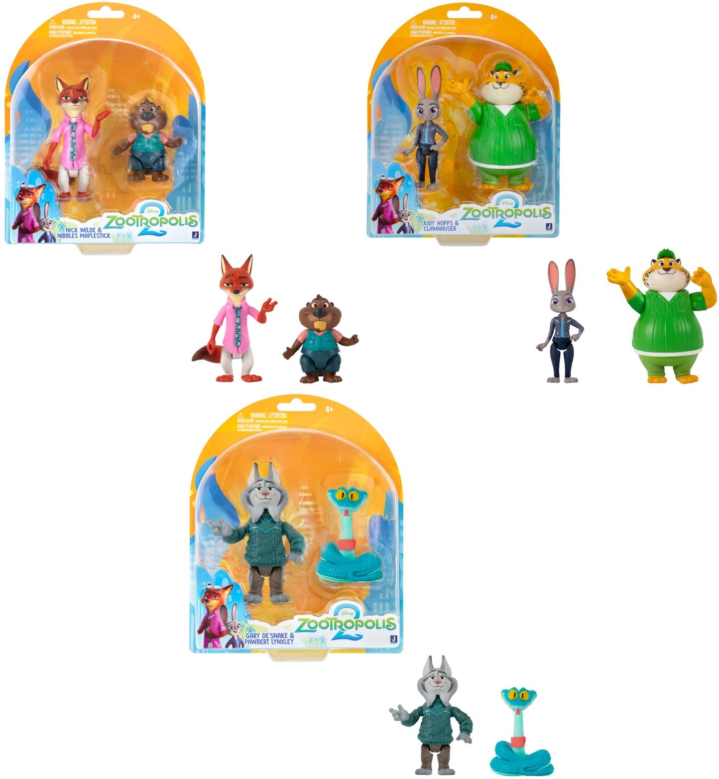 Zoopolis Rubbery Zootropolis 2 Figure 3 Inch 2 Pack Assortment