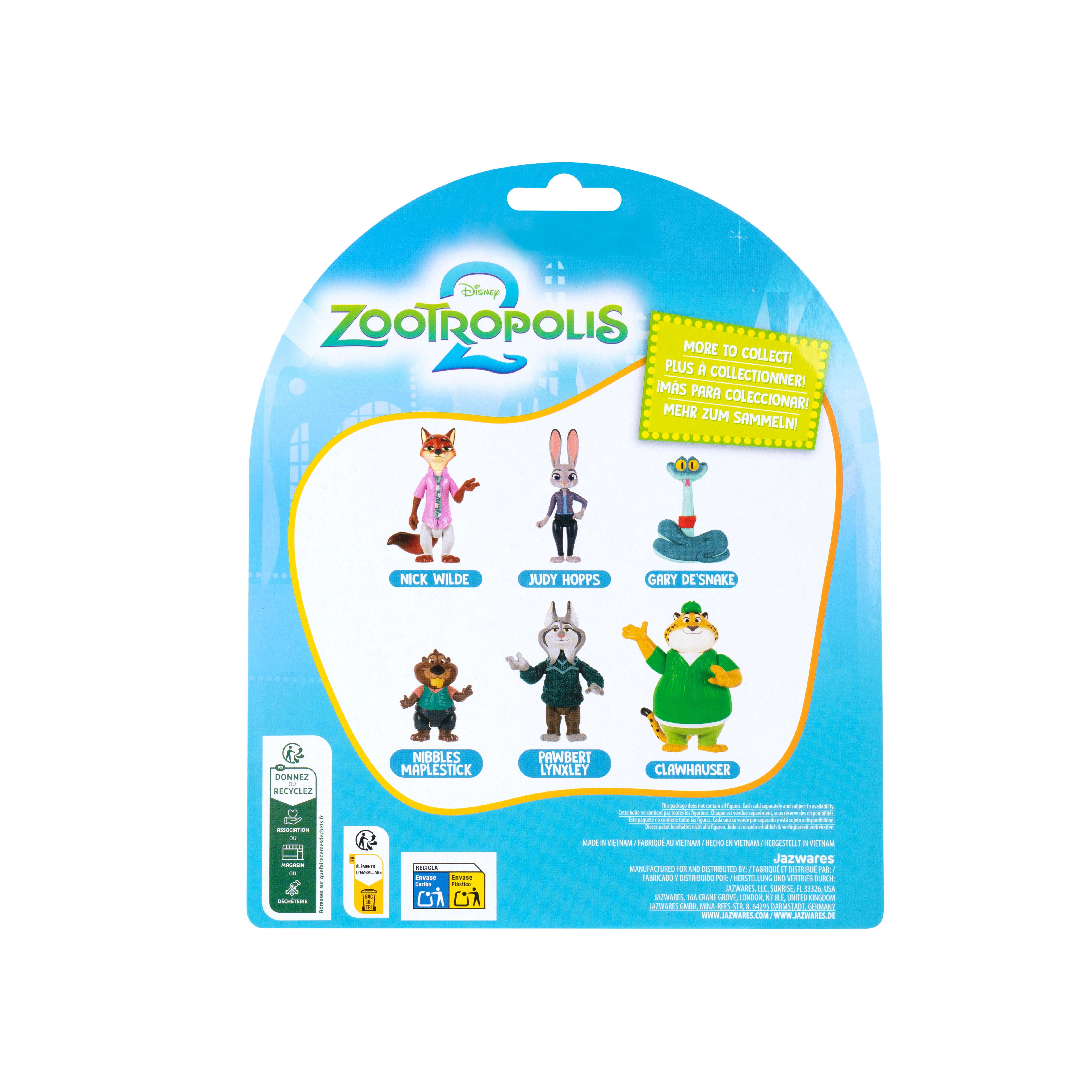Zoopolis Rubbery Zootropolis 2 Figure 3 Inch 2 Pack Assortment