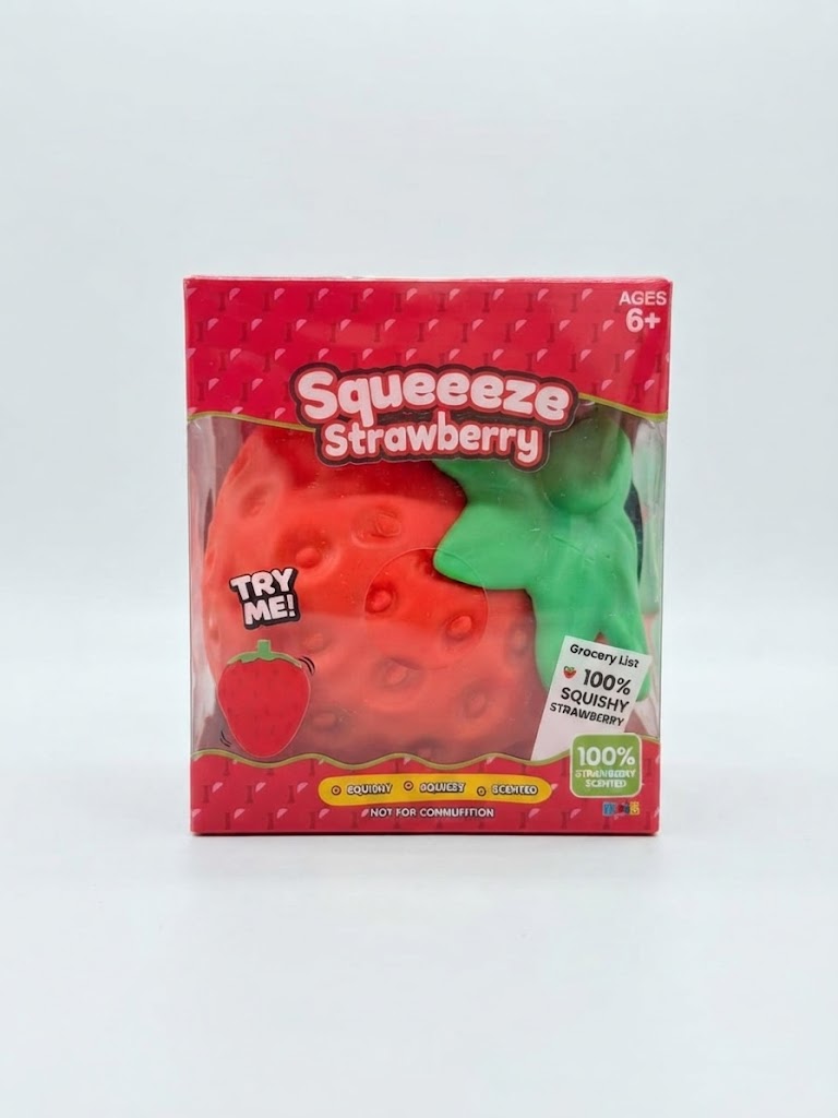 Strawberry-Shaped Squishy Fidget Toy for Kids