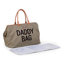 Childhome Daddy Bag Kaki Canvas Large Baby Diaper Travel Bag