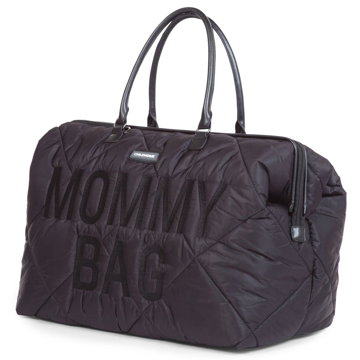 Childhome Mommy Bag Big Puffered Black Large Baby Diaper Travel Bag