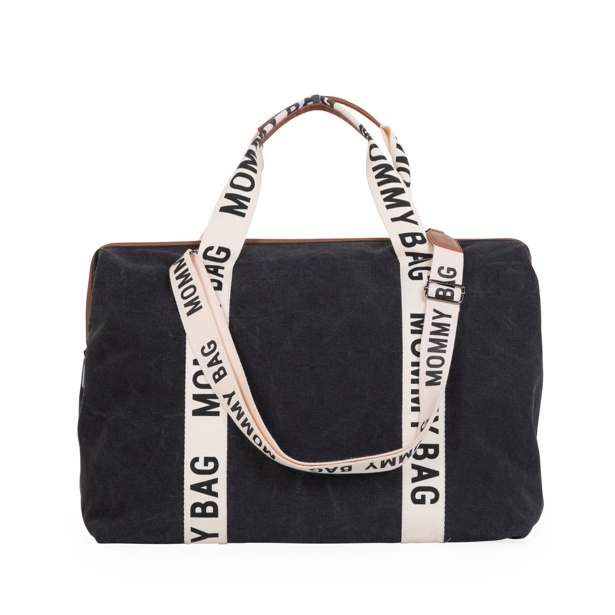 Childhome Mommy Bag Signature Canvas Black Large Baby Diaper Travel Bag