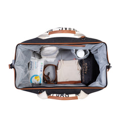 Childhome Mommy Bag Signature Canvas Black Large Baby Diaper Travel Bag