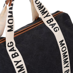 Childhome Mommy Bag Signature Canvas Black Large Baby Diaper Travel Bag