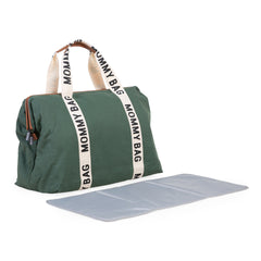 Childhome Mommy Bag Signature Canvas Green Large Baby Diaper Travel Bag