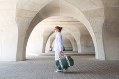 Childhome Mommy Bag Signature Canvas Green Large Baby Diaper Travel Bag