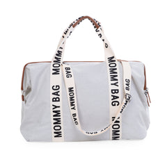 Childhome Mommy Bag Signature Canvas Off White Large Baby Diaper Travel Bag