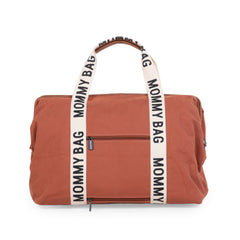 Childhome Mommy Bag Signature Canvas Terracotta Large Baby Diaper Travel Bag