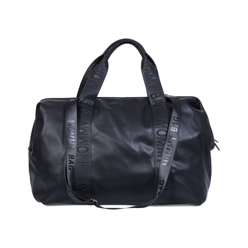 Childhome Mommy Bag Signature Simili Black Large Baby Diaper Travel Bag