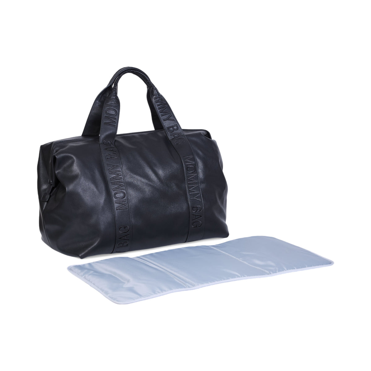 Childhome Mommy Bag Signature Simili Black Large Baby Diaper Travel Bag