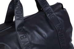 Childhome Mommy Bag Signature Simili Black Large Baby Diaper Travel Bag