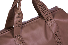 Childhome Mommy Bag Signature Simili Dark Brown Large Baby Diaper Travel Bag
