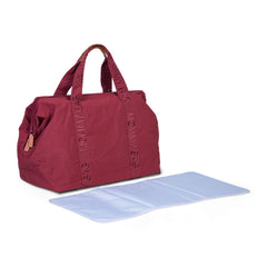 Childhome Mommy Bag Signature Urban Burgundy Large Baby Diaper Travel Bag
