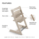 Stokke Tripp Trapp Chair Whitewash Adjustable Wooden High Chair
