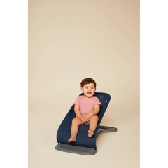 Ergobaby Evolve Baby Bouncer Knit & Mesh Blend Midnight Blue Infant Bouncer Seat