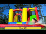 Happy Hop Inflatable Jump & Splash Cannon Water Slide for Kids - 350x280x190cm