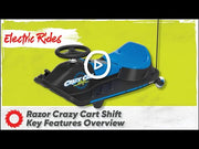 Razor Crazy Cart Shift 2.0 Blue Electric Drifting Go-Kart for Kids 6+