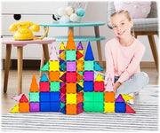 PicassoTiles 101-Piece Magnetic 3D Building Blocks Set for Kids