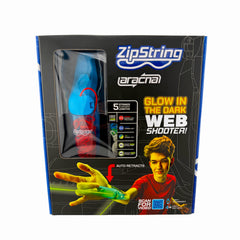 ZipString Aracna USB-C Rechargeable Glow-in-the-Dark Webshooter with Continuous String - High-Speed Trick & Stunt Toy for Kids, Teens & Adults