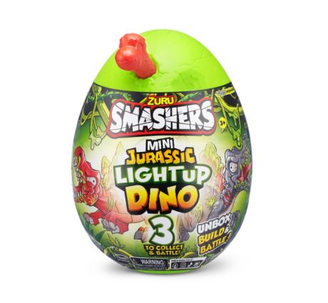Smashers Jurassic-Series 1 Mini Light-Up Dino 3 Assorted
