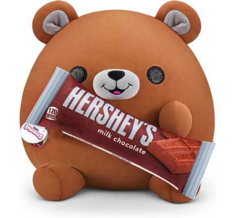 Zuru Snackles Bear Plush Holding Hershey'S  Milk Chocolate Medium