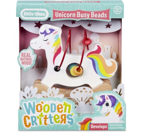 Little Tikes Wooden Critters Busy Beads Unicorn