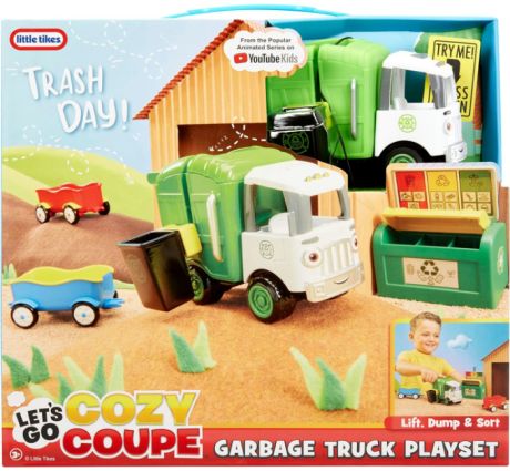 Little Tikes Let'S Go Cozy Coupe Garbage Truck Playset