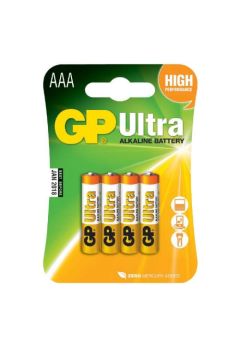 GP Ultra Alkaline Batteries AAA 4 Pieces Blister