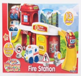 Keenway Fire Station With Accessories And Fireman